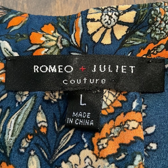 ANTHROPOLOGIE Romeo and Juliet Blue Paisley Print - Picture 2 of 8